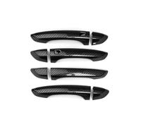 JXMFKBB Car Exterior Door Handle Bright Black Carbon Fiber Style Exterior Door Handle Cover Trim Accessories/Fit for Kia Stinger 2018 2019 2020 2021 2022 car Door Handle Protector(Carbon Fiber)