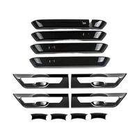 JXMFKBB Car Exterior Door Handle Car Door Handle Bowl Cover ABS Stickers Anti-Scratch Trim Accessories Decoration Exterior Parts/Fit for Kia Carnival KA4 2022 car Door Handle Protector(Full Black)