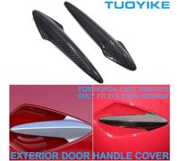 JXMFKBB Car Styling Real Dry Carbon Fiber Exterior Outer Door Handle Cover Trim Sticker/Fit for Honda Civic FN2 FK2 8th Euro Only 2005-2010