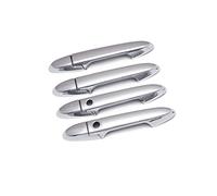 JXMFKBB Carbon Fiber Chrome Car Side Door Handle Cover Sticker/Fit for Jazz 2014 2015 2016 2017 2018 2019 2020 Styling Accessories(Silver 2 Buttons)