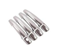 JXMFKBB Chrome Carbon Fiber Car Door Handles Cover Trim Styling Stickers Auto Accessories/Fit for Peugeot Expert Tepee 2007-2015(Silver 1 Keyhole)
