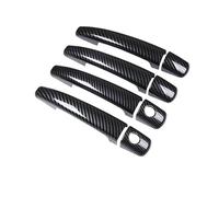 JXMFKBB Chrome Carbon Fiber Car Door Handles Cover Trim Styling Stickers Auto Accessories/Fit for Peugeot Expert Tepee 2007-2015(Carbon 2 Keyholes)