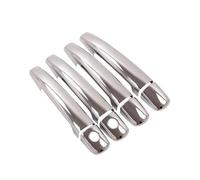 JXMFKBB Chrome Carbon Fiber Car Door Handles Cover Trim Styling Stickers Auto Accessories/Fit for Peugeot Expert Tepee 2007-2015(Silver 2 Keyholes)