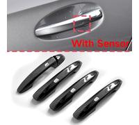 JXMFKBB Dry Carbon Fiber Car Exterior Door Handle Cover Trim Cap Sticker/Fit for Mercedes Benz W177 W247 W205 W213 X253 W222 C118 LHD RHD(4 Door with 4 Sensor,Right Hand Drive)