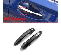JXMFKBB Dry Carbon Fiber Car Exterior Door Handle Cover Trim Cap Sticker/Fit for Mercedes Benz W177 W247 W205 W213 X253 W222 C118 LHD RHD(2 Door no Sensor,Left Hand Drive)