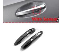 JXMFKBB Dry Carbon Fiber Car Exterior Door Handle Cover Trim Cap Sticker/Fit for Mercedes Benz W177 W247 W205 W213 X253 W222 C118 LHD RHD(2 Door with 2 Sensor,Left Hand Drive)