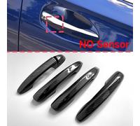JXMFKBB Dry Carbon Fiber Car Exterior Door Handle Cover Trim Cap Sticker/Fit for Mercedes Benz W177 W247 W205 W213 X253 W222 C118 LHD RHD(4 Door no Sensor,Left Hand Drive)