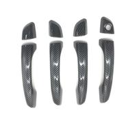 JXMFKBB /fit for Hyundai i30 i30N 2018 2019 2020 Outer Door Handle Trim Cover Carbon Fiber Chrome Silver Car Exterior Decorative Accessories(1 Hole Carbon Fiber)