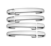 JXMFKBB Gloss Black Chrome Car Door Handle Cover Trim Styling Accessories Overlay Sticker/Fit for Citroen C1 MK2 2015 2016 2017 2018 2019(Chrome 1 Keyhole)