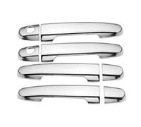JXMFKBB Gloss Black Chrome Car Door Handle Cover Trim Styling Accessories Overlay Sticker/Fit for Citroen C1 MK2 2015 2016 2017 2018 2019(Chrome 2 Keyholes)