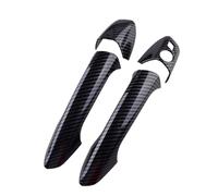 JXMFKBB LHD Black Car Exterior Door Handle Cover Trim Cap Set Carbon Fiber Texture/Fit for Mercedes Benz W246 W204 W212 X204 W166 W117