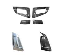JXMFKBB RHD Car Real Dry Carbon Fiber Exterior Outer Door Pull Handle Cover Decorative Trim Panel/Fit for Nissan 370Z Devil Z34 2009-2019(RHD Black Full Set)