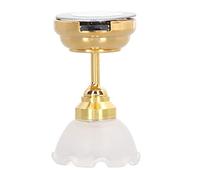 Jxngery 1:12 Dollhouse Miniature Ceiling Light Innovative White Flower Shape Vivid LED Mini Light Dollhouse Decoration