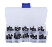 Jxngery 100pcs 10 Value 6x6x4.3-13mm Tactile Push Button Switch Micro Tact Switch