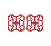 Jxngery 1Pair Bicycle Clipless Pedal Platform Adapters Self Lock Aluminum Alloy for SPD Mountain Bike System (Red)