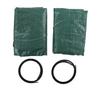 Jxngery 2Pcs Garden Waste Bags Green Reusable Anti Heat Resistant Leaf Collection Bag with Handle (272L/72Gal 67x76cm /26.4x29.9in)