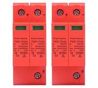 Jxngery 2Pcs SPD Protective Devices DC Photovoltaic Arrester 2P 40KA FXD1-PV40 (DC 1000V)