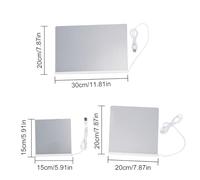 Jxngery 3 Sets LED Note Board Colorful Acrylic Panel with 7 Colors Pen Dry Erase Writeable with Stand for Home Office