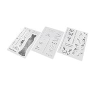 Jxngery 3Pcs Clear Stamps Clear Imprint Repeated Sticking Easily Use Transparent Stamp for Card Making Decoration