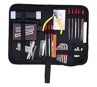 Jxngery 45Pcs Guitar Repairing Tool Kit Measurement Maintenance Polishing String Organizer