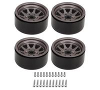 Jxngery 4PCS RC Wheel Rim Set Zinc Alloy Steel Universal 1.9 Inch 10 Rims RC Crawler Car Wheel Hub for Axial SCX10 II III (Gray)