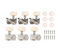 Jxngery 6PCS Guitar String Button Automatic Locking Steel Column Square Head Tuning Pegs for Folk Instrument