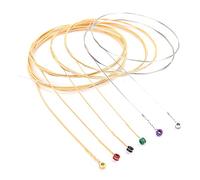Jxngery 6Pcs Guitar String Steel Core Phosphor Bronze Alloy Wound Stringed Instrument Accessories for Acoustic Guitar Beginners