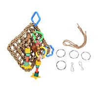 Jxngery Bird Climbing Net Parrot Chew Swing Hammock Cage for Lovebirds Finch Parakeets Budgerigars Parrot