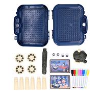 Jxngery Children Drawing Projector Table Dinosaur Shaped Projection Painting Board with Light Educational Toy (Blue)