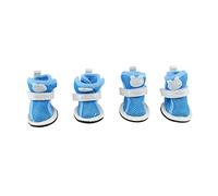 Jxngery Dog Mesh Shoes Prevent Slip Breathable Lightweight Fashionable Puppy Summer Boots for Bichon Teddy (Blue)