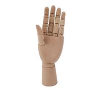 Jxngery Flexible Wooden Hand Model Moveable Wooden Artists Manikin Hand Figure Hand Model for Sketching Drawing Painting (7116A 0101 Left Hand Small)