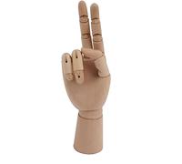 Jxngery Flexible Wooden Hand Model Moveable Wooden Artists Manikin Hand Figure Hand Model for Sketching Drawing Painting (7116A 0201 Right Hand Small)