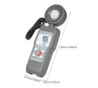 Jxngery Light Meter Digital Illuminance Meter Handheld Ambient Temperature Measuring Instrument, Range up to 200,000 Lux, Luxmeter with 360° Rotatable Photosensitive