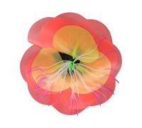 Jxngery Silicone Glowing Lotus Aquarium Decoration Vividly Adds Beauty Hidden Safe Fish Tank (Orange)