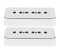Jxngery Silver Chrome-Plating ABS Pickup Cover 2Pcs Musical Instrument Accessories P90 Soapbar