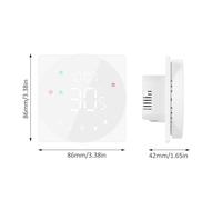 Jxngery Tuya WiFi LCD Display Smart Temperature Controller 5A Touch Screen Water/Gas Boiler Device Thermostat Weekly Programmable APP Remote Control (No Wi-Fi)