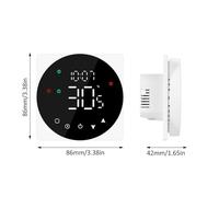 Jxngery Tuya WiFi LCD Display Smart Temperature Controller 5A Touch Screen Water/Gas Boiler Device Thermostat Weekly Programmable APP Remote Control (No Wi-Fi)