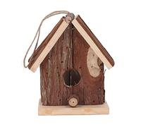 Jxngery Wooden Bird House Ornament Vintage Style Idyllic Wooden Birdhouse for Outdoor Garden Porch Office Decoration