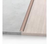 JXNVHJ 3Pcs Aluminum Floor Transition Strip & Floor Cover Strips, Flat Divider Strip For Door Threshold And Joining Flooring Gaps Of Laminate Planks Tile(Rose gold,3.3cm)