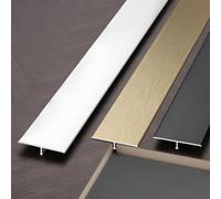 JXNVHJ 3pcs Aluminum T Molding Trim & Floor Transition Strips, Door/Tile/Carpet To Tile Divider Strip, Wall Panel Trim Strip(Bronze,2.5cm)