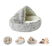 JXOPY Cozy Cocoon Pet Bed, Winter Pet Bed, Olvys Cozy Dog Cat Bed, Cozy Nook Pet Bed for Dogs, Cocoon Dog Bed, Olvys Cozy Cocoon - Pet Bed (Color : Coffee Short plush, Size : 50CM)