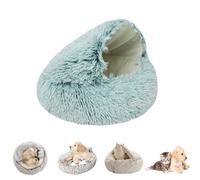 JXOPY Cozy Cocoon Pet Bed, Winter Pet Bed, Olvys Cozy Dog Cat Bed, Cozy Nook Pet Bed for Dogs, Cocoon Dog Bed, Olvys Cozy Cocoon - Pet Bed (Color : Green Short plush, Size : 60CM)