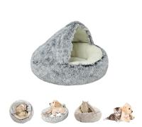 JXOPY Cozy Cocoon Pet Bed, Winter Pet Bed, Olvys Cozy Dog Cat Bed, Cozy Nook Pet Bed for Dogs, Cocoon Dog Bed, Olvys Cozy Cocoon - Pet Bed (Color : Gray Short plush, Size : 50CM)