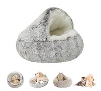JXOPY Cozy Cocoon Pet Bed, Winter Pet Bed, Olvys Cozy Dog Cat Bed, Cozy Nook Pet Bed for Dogs, Cocoon Dog Bed, Olvys Cozy Cocoon - Pet Bed (Color : Coffee Long plush, Size : 60CM)