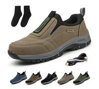 JXOPY Relieffoot Walking Shoes for Men, Relieffoot Shoes, Men's Relieffoot Waterproof Walking Shoes Comfortable Slip On Sneakers Outdoor Shoes(Khaki,50 EU)