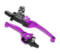 JXPANG 7/8inch 22mm Universal Motorcycle Clutch Brake Lever Folding Levers for 50/110/125/140/150cc Dirt Pit Bike SSR RFZ 125 DBX18/19 Xpro Coolster Thumpstar Baja Apollo (Purple)