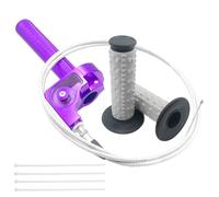 JXPANG Motorcycle Throttle Assembly,7/8" Quick Twist Throttle Grips with Throttle Cable Aluminum Alloy Universal for CRF KLX SSR TTR 110 125 150 200 250cc Dirt Pit Bike ATV Mini Bike (Purple + Black)