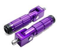 JXPANG Universal Motorcycle Bicycle Folding Passenger Foot Pegs M8 Rearsets Rear Set Footrests Footpeg Foot Rest Peg Pedals For Bike Install Hole 8mm (A-ZDJT-012-Purple)