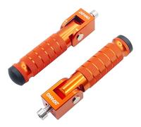 JXPANG Universal Motorcycle Bicycle Folding Passenger Foot Pegs M8 Rearsets Rear Set Footrests Footpeg Foot Rest Peg Pedals For Bike Install Hole 8mm (Orange)