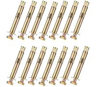 JXPXJMY 14 PCS Expansion Anchor Bolts, Carbon Steel Galvanized Heavy Duty Anchor Bolts for Wall Cement Floor and Suspended Ceiling Construction (M6*80)